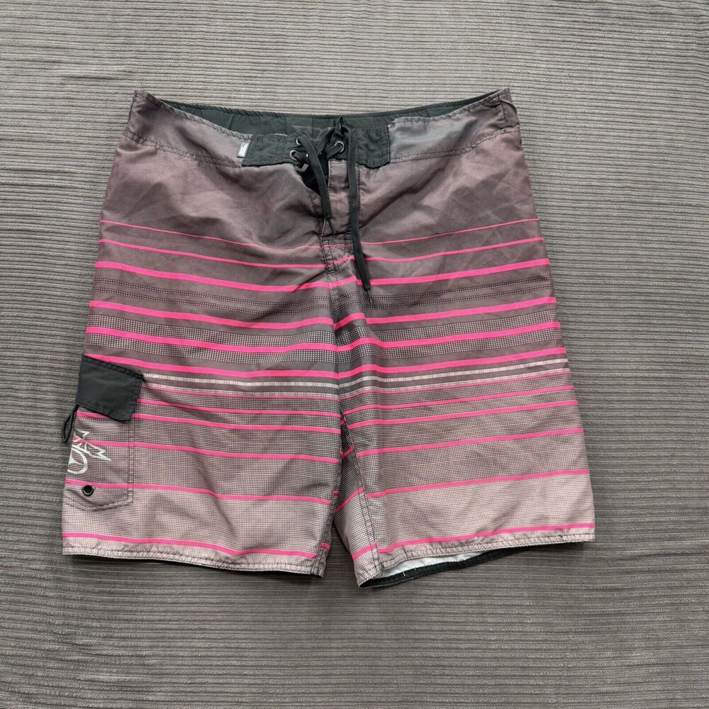 No Fear Board Shorts Men Large Polyester Drawstring Beach Swim Weekend Vacation.